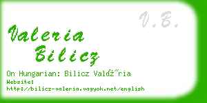 valeria bilicz business card